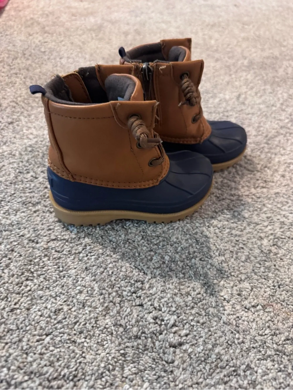 Sperry Kids Navy and Brown Waterproof Duck Boots